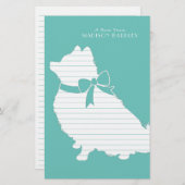 Pommeren Pom Dog Puppy Briefpapier (Voorkant / Achterkant)