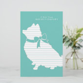 Pommeren Pom Dog Puppy Briefpapier (Staand voorkant)