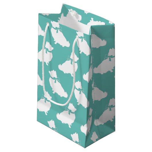 Pommeren Pom Dog Puppy Klein Cadeauzakje (Voorkant Gekanteld)