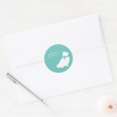 Pommeren Pom Dog Puppy Ronde Sticker (Envelop)