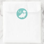 Pommeren Pom Dog Puppy Ronde Sticker (Tas)