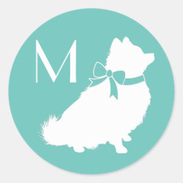 Pommeren Pom Dog Puppy Ronde Sticker