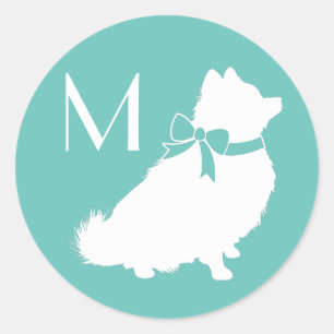 Pommeren Pom Dog Puppy Ronde Sticker