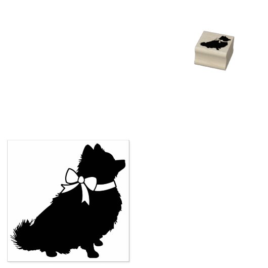 Pommeren Pom Dog Puppy Rubberstempel (Gestempeld)