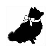 Pommeren Pom Dog Puppy Rubberstempel (Afrduk)
