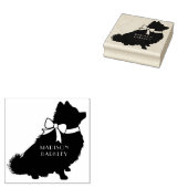 Pommeren Pom Dog Puppy Rubberstempel (Gestempeld)
