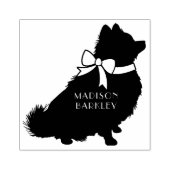 Pommeren Pom Dog Puppy Rubberstempel (Afrduk)