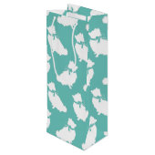 Pommeren Pom Dog Puppy Wijn Cadeautas (Achterkant Gekanteld)