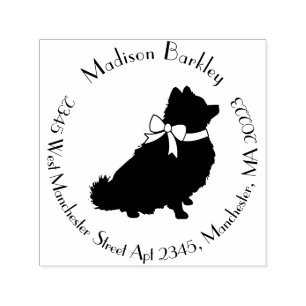 Pommeren Pom Dog Puppy Zelfinktende Stempel