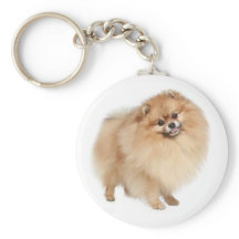 Pommeren Pom Pom Puppy Dog Sleutelhanger