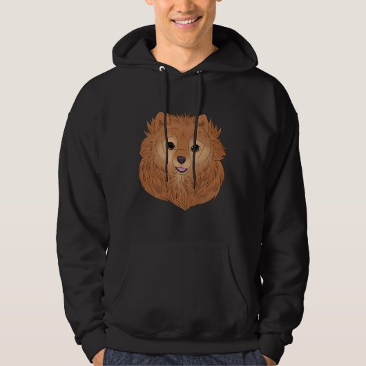 Pommeren Red Hoodie (Voorkant)