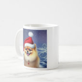 Pommeren, Santa, kerstkoffie Mok (Voorkant links)