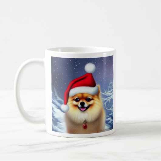 Pommeren, Santa, kerstkoffie Mok (Links)