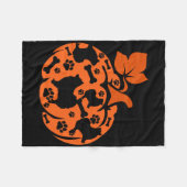 Pommeren Schattigee pompoen vorm Halloween Thanksg Fleece Deken (Voorkant (Horizontaal))