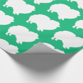 Pommeren: silhouette groen voor verpakkingspapier cadeaupapier (Hoek)