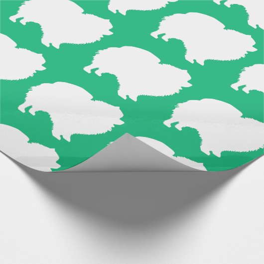 Pommeren: silhouette groen voor verpakkingspapier cadeaupapier (Hoek)