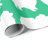 Pommeren: silhouette groen voor verpakkingspapier cadeaupapier (Rol Hoek)