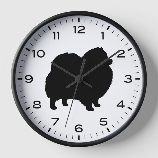 Pommeren Silhouette met cijfers en minuten (Voorkant)