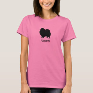 Pommeren Silhouette - Pom Mam - Hondenliefhebber T-shirt