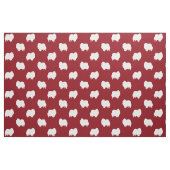 Pommeren Silhouettes Red en White patterned Stof (Fat Quarter)
