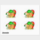 Pommeren St Patricks Day Ovale Sticker (Vel)
