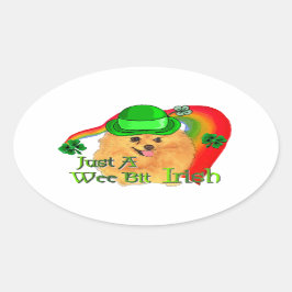 Pommeren St Patricks Day Ovale Sticker