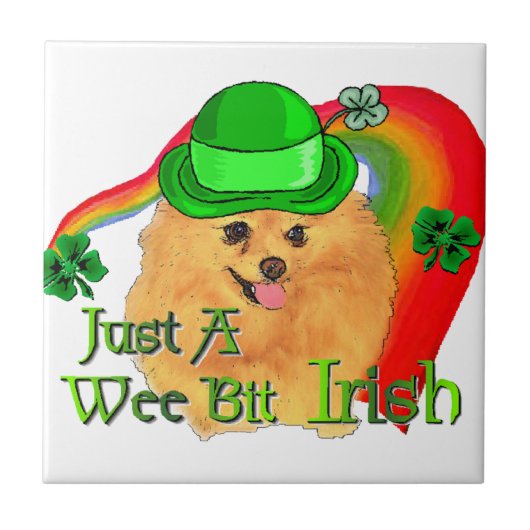 Pommeren St Patricks Day Tegeltje (Voorkant)