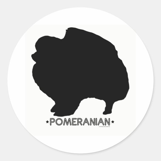 Pommeren Sticker (Voorkant)