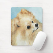 Pommeren study Dog Art Muismat (Met muis)