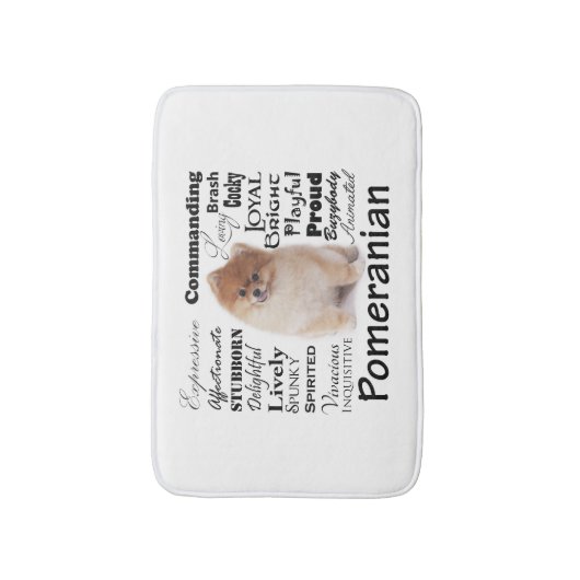 Pommeren Traits Bathmat Badmat (Voorkant Verticaal)