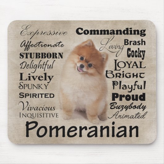 Pommeren Traits Mousepad Muismat (Voorkant)