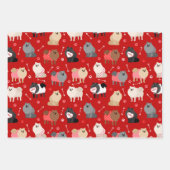 Pommeren Valentijn Pattern Inpakpapier Vel (Voorkant 3)