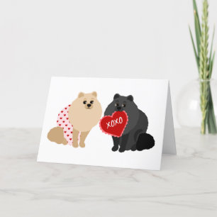 Pommeren Valentijnsdag Holiday Kaart
