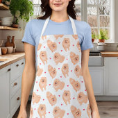 Pommeren van Cute Red en White Schort