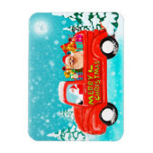 Pommeren Vrachtwagen voor kerstbezorging bij honde Magneet (Verticaal)