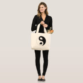 Pommeren Yin Yang Grote Tote Bag (Voorkant (model))