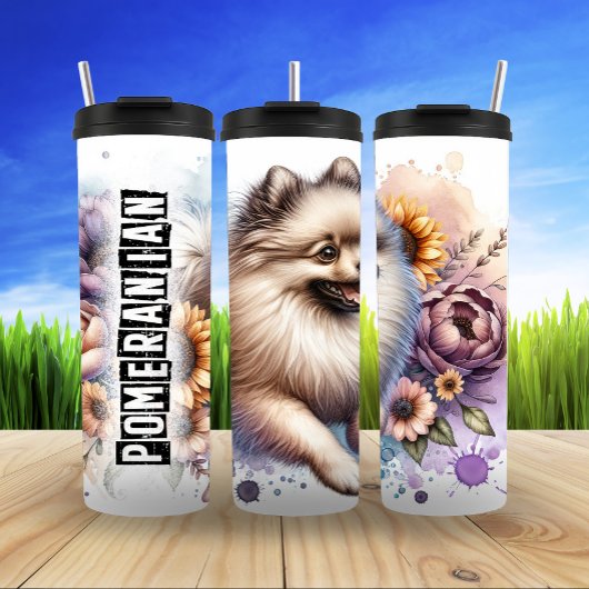 Pommeren's Fluffy Floral Dream Thermosbeker