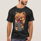 Pommerische eigenaar van de hond Ik hou van Pommer T-shirt (Voorkant)