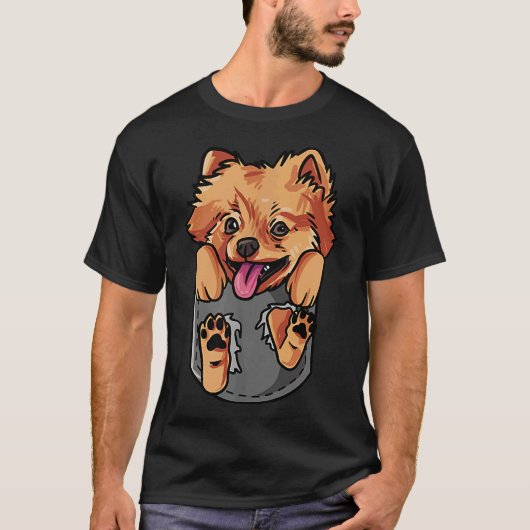 Pommerische eigenaar van de hond Ik hou van Pommer T-shirt (Voorkant)