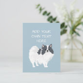 Pommerische gepersonaliseerde honden briefkaart (Staand voorkant)