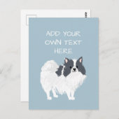 Pommerische gepersonaliseerde honden briefkaart (Voorkant / Achterkant)