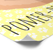 Pommerische hond bij nekglazen | POMER-BRAINY-AN Poster (Hoek)