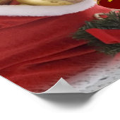 Pommerische kerstsneeuwscène Print (Hoek)