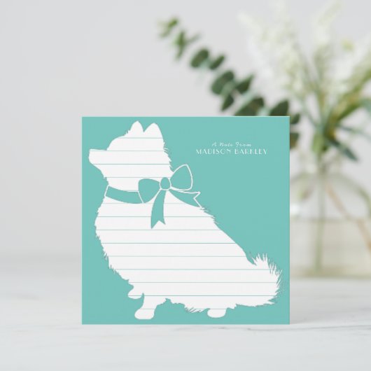 Pommerische Pom Dog Puppy - Hartelijk dank Bedankkaart (Staand voorkant)