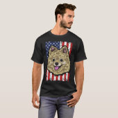 Pommerische Usa-vlag T-shirt (Voorkant volledig)