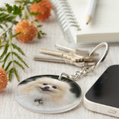 Pommern Headshot 1 Sleutelhanger (Voorkant Rechts)