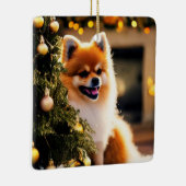 Pommern met kerstbomen keramisch ornament (Rechts)