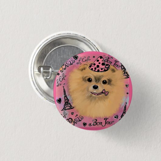 Pommern Ronde Button 3,2 Cm (Voorkant /achterkant)