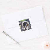 Pommern Vierkante Sticker (Envelop)