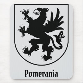 Pommers Wapen Zwart en Wit Heraldisch Muismat
